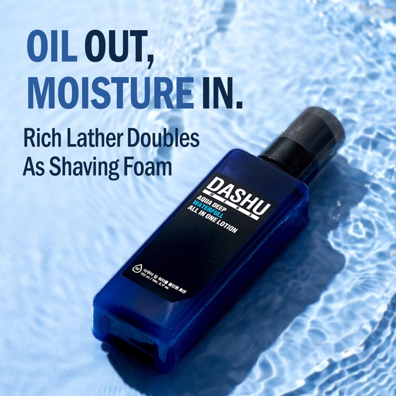 DASHU Aqua Deep Waterfull All-in-One Face Lotion for Men | Hydrating Age-Defying Toner, Essence, Moisturizer & Cream Korean Lotion 5.17 fl oz - Image 4